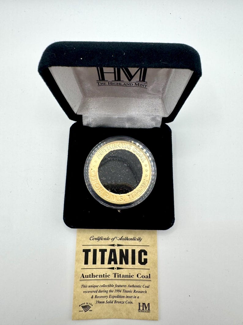 Authentic Coal From RMS Titanic the Highland Mint 1994 Recovery ...
