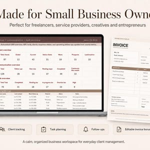 Client Tracker Spreadsheet & Task Tracker | CRM Template for Small Business | Lead Management Excel Google Sheets | Client Database CRM Pro image 6