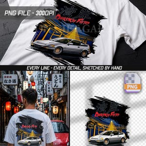 White CR-X JDM Japan Tokyo Daikoku Futo Car T-Shirt