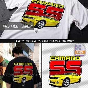 Camiseta amarilla SS American Muscle Car Drift Car