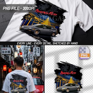 Silver Gray CR-X JDM Japan Tokyo Daikoku Futo Car T-Shirt