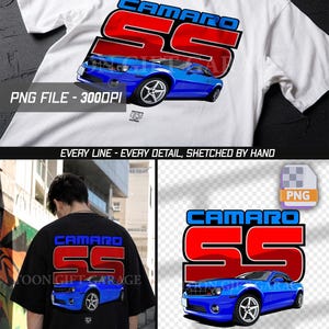 Camiseta azul SS American Muscle Car Drift Car