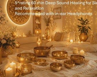 Cura Sonora para Sono Profundo - 60 Minutos com Taças Tibetanas / Relaxamento e Meditação Noturna Muito Eficazes