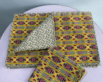 Rectangular quilted placemat, both side printed, unique collection, all over printed.