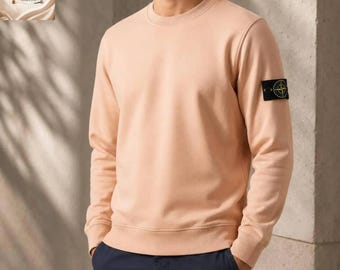Men's Crew neck Sweatshirt,Cotton Pullover, Casual Long Sleeve Sweatshirt,Everyday Fashion