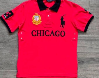✨POLO RALPH LAUREN 半袖 CHICAGO ポロシャツ M✨ Polo RL Chicago Big Pony Shirt | Men's Classic Embroidered | Short