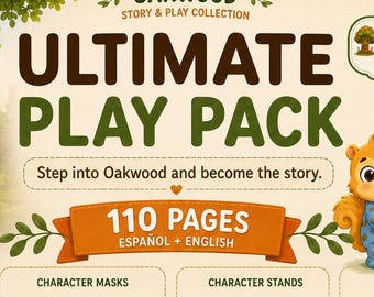 Bilingual Pretend Play Ultimate Pack | Teo and Lumi Masks & Storytelling Activities (PDF Download)"