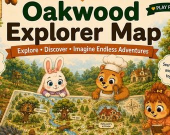Treasure Hunt Map | Oakwood Explorer Woodland Search Activity (Digital Download)