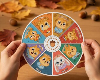 Bilingual Emotion Wheel for Kids | Spanish English Feelings Chart (PDF Download)