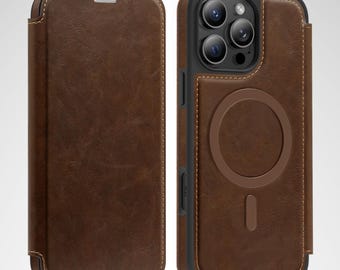 L'étui portefeuille magnétique en cuir pour iPhone : étui de protection pour carte à rabat