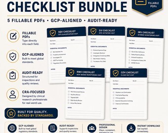 5-Visita a la lista de verificación CRA/PDF rellenables/Herramientas de monitoreo del sitio para asociados de investigación clínica