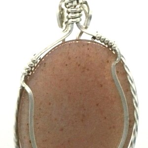 Peach Moonstone Cabochon Pendant image 2