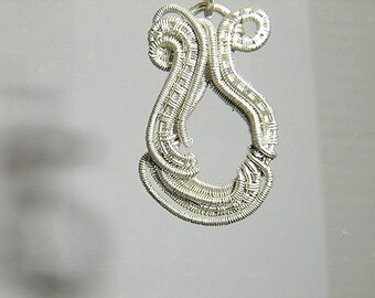 Dancing - wire wrapped delicate pendant.
