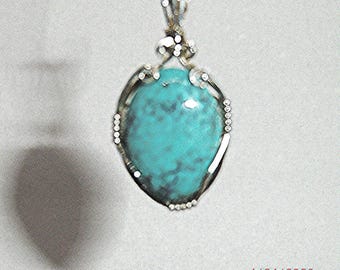Wire Wrapped Turquoise Pendant