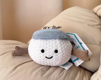 Jellycat Amuseables porte-clés en peluche avec breloque pour sac de balles de golf - Joli pendentif de sport, neuf avec étiquettes et sac à poussière
