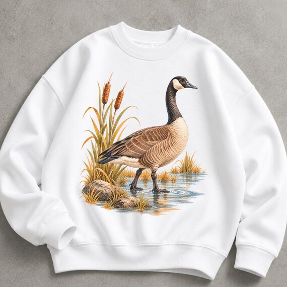 Canada Goose, Vintage Goose Sweatshirt, Canada Goose Crewneck, Retro Waterfowl Sweater, Bird Lover Gift, Wildlife Nature Sweatshirt