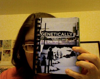 Genetically, Life's a Bitch handmade notebook