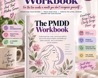 PMDD Workbook | Premenstrual Dysphoric Disorder Tracker | Luteal Cycle Mood & Symptom Journal | PMDD Planner for Women | Printable PDF