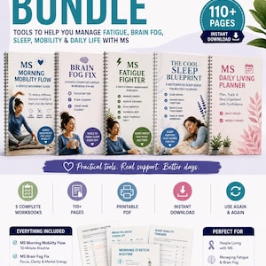 MS Daily Living Bundle | Fatigue, Brain Fog, Sleep, Mobility Planner (Digital Download)