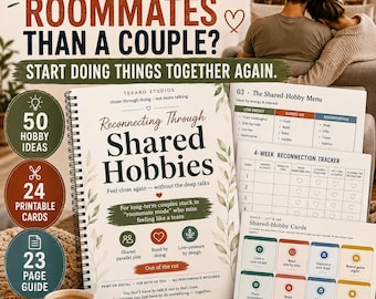 Couples Reconnection Workbook | Shared Hobbies for Couples | Relationship Activity Guide | Date Night Ideas | Couples Printable