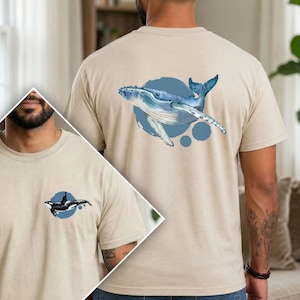 Buckelwal Orca T-Shirt, Wal Shirt für Meeresliebhaber, Geschenk für Männer, Papa, Freund, Bruder oder Sohn, Meerestiere, Ocean, Naturschutz