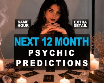 Predicciones psíquicas para los próximos 12 meses, orientación sobre el amor, la carrera y la vida, perspectivas para el próximo año.