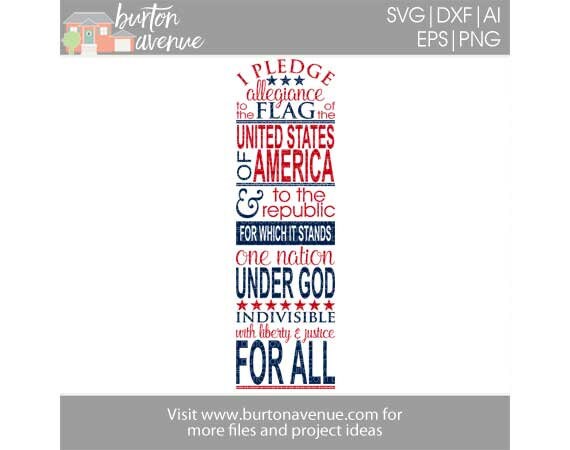 Download Pledge Of Allegiance Svg Patriotic Svg 4th Of July Svg July Etsy