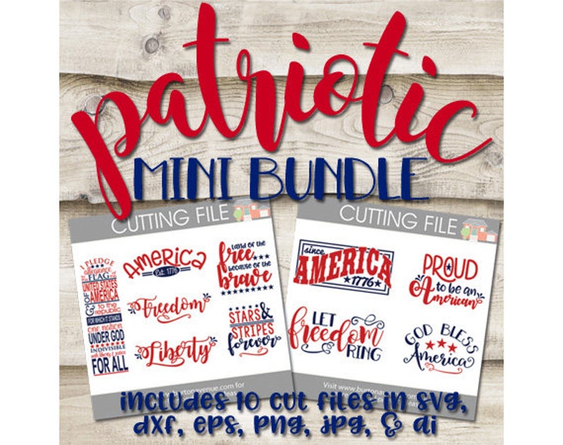 Download Patriotic SVG Bundle-cut files for Cricut Silhouette Instant | Etsy