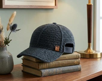 Crochet Baseball Cap Pattern PDF, Adjustable Hat Crochet Pattern, Sport Style Cap Pattern, Intermediate Crochet Hat