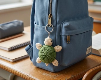 Crochet Turtle Keychain Pattern PDF, Mini Turtle Amigurumi Pattern, Easy Crochet Keyring Pattern, Mini Sea Turtle Crochet Pattern