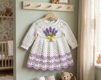 Crochet Baby Dress Pattern PDF, Infant Dress Crochet Pattern, Baby Girl Crochet Outfit Pattern, Baby Girl Crochet Dress Pattern