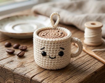 Crochet Coffee Cup Pattern PDF, Amigurumi Coffee Mug Pattern, Mini Mug PDF Pattern, Handmade Keychain Crochet Pattern, Easy Crochet Pattern