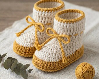 Patrón de mocasines de bebé a crochet en PDF, patrón de zapatos de bebé hechos a mano a crochet, patrón de regalo para recién nacidos, botines estilo mocasín, PDF de zapatos de bebé