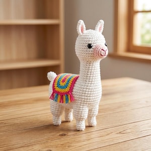 Gehaakte lama patroon PDF, Amigurumi lama haakpatroon, gehaakte boerderij lama patroon, schattig gehaakte lama PDF patroon