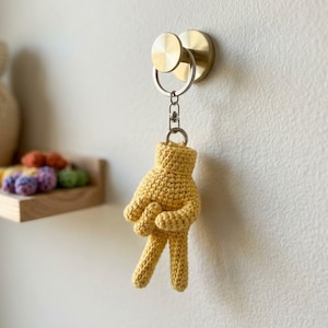 Hand gehäkelte Schlüsselbund Muster, PDF, Mini Amigurumi Hand muster, DIY häkeln Schlüsselbund Muster, Amigurumi Hand Schlüsselbund Häkelanleitung