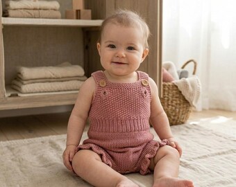 Crochet Baby Romper Pattern PDF, Baby Knitting Pattern, Newborn Romper DIY, Crochet Baby Clothing Pattern, Baby Outfit Pattern