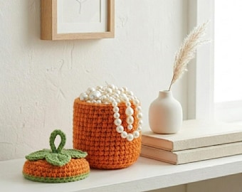 Crochet Storage Cup Pattern PDF, Fruit Container Crochet Pattern, Handmade Organizer Pattern, Handmade Gift Idea, Easy Crochet Pattern