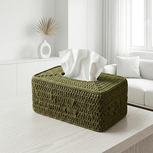 Crochet Tissue Box Cover Pattern PDF, Easy Bathroom Decor Crochet Pattern, Modern Home Gift DIY, Handmade Home Decor Cover