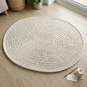 Large Oval Crochet Rug Pattern PDF, Farmhouse Floor Mat Pattern, Easy Home Decor Crochet, Crochet Home Decor Pattern, Oval Rug Design