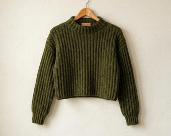 Cropped Ribbed Sweater Crochet Pattern PDF, Easy Crochet Top Pattern, Cozy Cropped Sweater DIY, Modern Crochet Sweater PDF Pattern