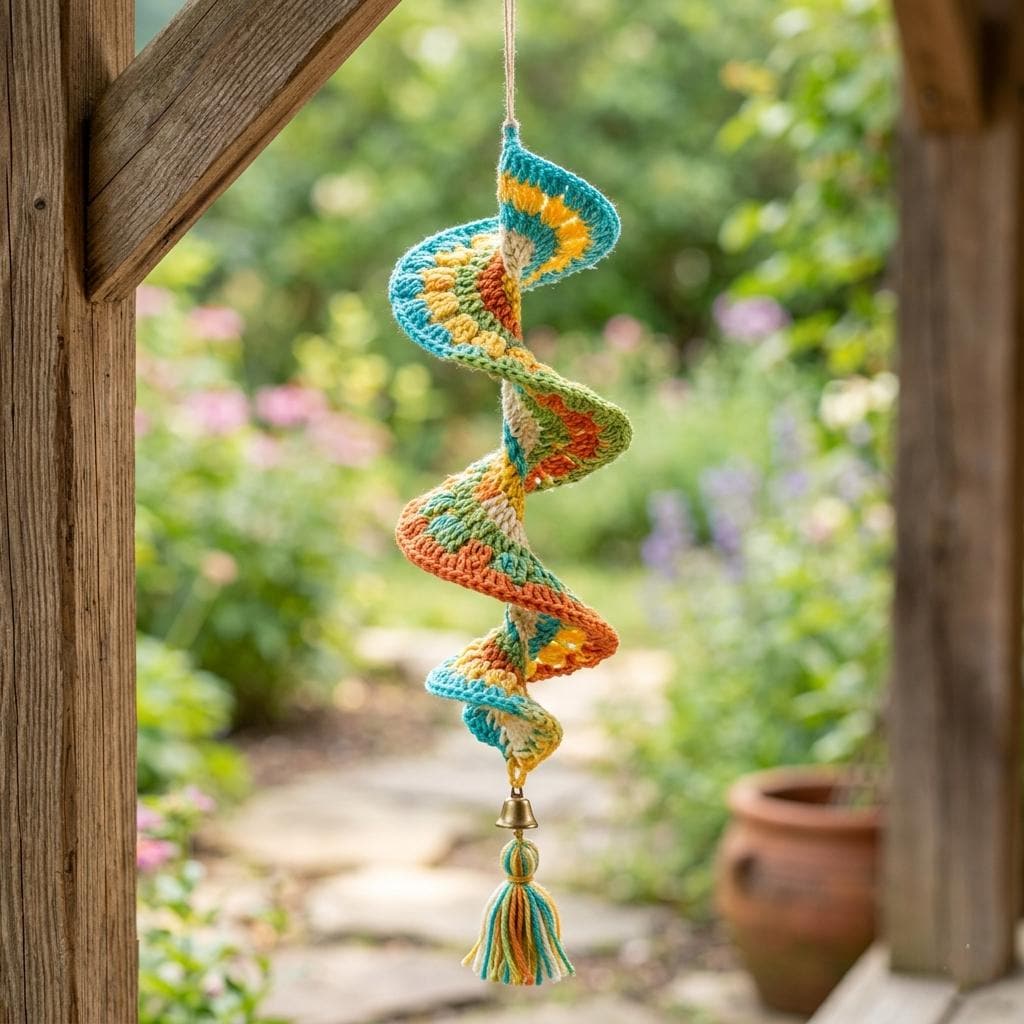 35 Spiral Crochet Patterns for Intricate, Giftable Makes 32 Crochet Wind Spinner