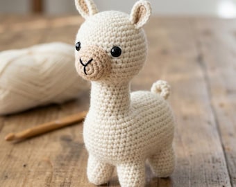 Cute Alpaca Amigurumi Crochet Pattern PDF, Easy Animal Crochet Toy Pattern, Cute Crochet Animal Pattern, Handmade Stuffed Animal Design