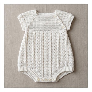 Crochet Baby Romper Pattern PDF, Newborn Baby Crochet Onesie Pattern, Infant Outfit DIY Pattern, Baby Romper Crochet Pattern PDF