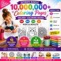 10,000,000+ coloring pages bundle | mrr plr | Bonus 100,000+ coloring books | kids & adults | PDF PNG SVG product logo