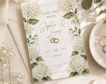 Save the Date Wedding Invitation Template | Invitation Mariage Canva | Invitación Boda Editable | Instant Download 4x6