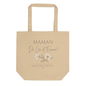 Personalized Mom Tote Bag | Sac Maman Personnalisé | Bolsa para Mamá | Custom Names Tote | Magnolia Floral Gift