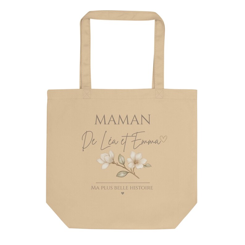 Personalized Mom Tote Bag | Sac Maman Personnalisé | Bolsa para Mamá | Custom Names Tote | Magnolia Floral Gift