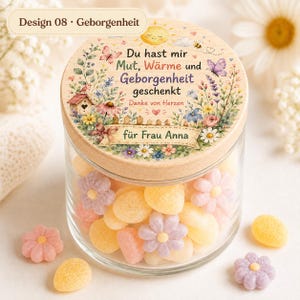 Personalisiertes Bonbonglas Erzieherin Geschenk, Kita Abschiedsgeschenk, Danke Lehrerin, Süßigkeitenglas Kindergarten image 15