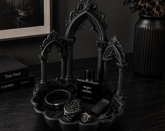 Vassoio organizer per ingresso in stile gotico – Ciotola decorativa nera