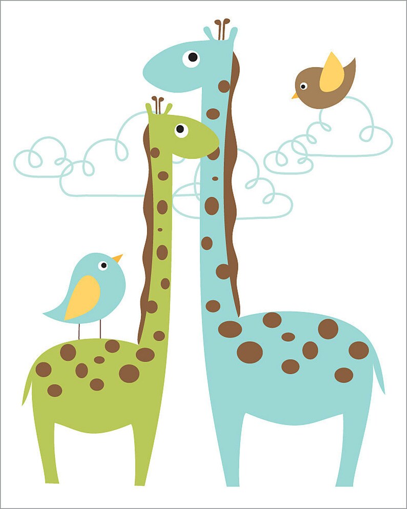 Giraffe . Baby Nursery Wall Art . Children Wall Art Etsy